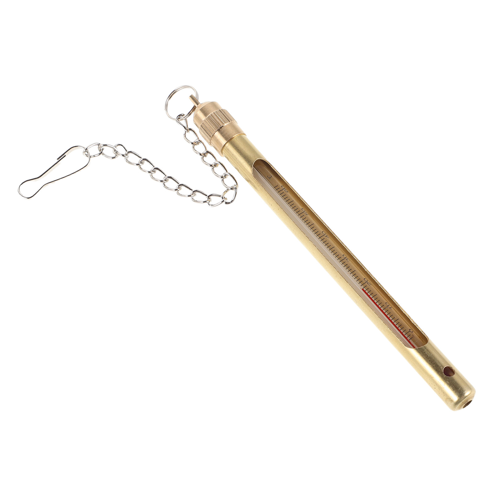 Fishing Rod Fly - Outdoor Metal Stream Water Thermometer Fly