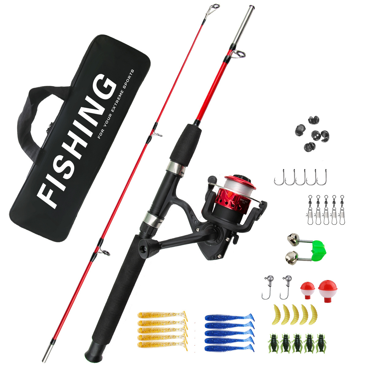2 Sections Ice Fishing Rod Com - Fishing Rod Ice recension och pris